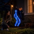thumbnail image 7 of Lypsnake Halloween Soul Harvester Animated Garden Light, Pumpkin Head Grim Reaper Stake Light with Blue Flowing Ghost String Lights, Outdoor Decor for Halloween Yard Lawn Pathway, 7 of 7