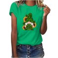 thumbnail image 1 of Blusas sueltas casuales con estampado interesante y cuello redondo para mujer Fridja  bn1597, 1 of 7