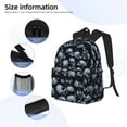 thumbnail image 4 of Goofa Gothic Skull Print Casual Backpack for Women Men,Waterproof High School Bookbag,Lightweight Travel Daypack,Classic College Backpack,Laptob Backpack, 4 of 6