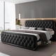 thumbnail image 2 of Bed frame Heavy-duty bed frame with faux leather headboard Bedroom furniture 12" under-bed storage Black platform bed My Lux Decor Round, 2 of 8
