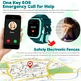 thumbnail image 5 of SHANNA 4G Kids Smartwatch With GPS Tracker, Smart Watch Phone for Boys Girls Aged 3-12 with Call, SOS, Games, Camera, Alarm, Video, Music Player, Christmas Gift for Kids, Green, 5 of 9