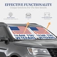 thumbnail image 4 of Honeii Thank You Veterans Print Foldable Car Sun Shade for Windshield, 2-Piece UV Protection Shade, Protects Car Interior, Ideal for Cars, Trucks, SUVs-Small, 4 of 6