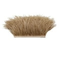thumbnail image 2 of pitrice 1 Yard Dyed Ostrich Feather Fringe Trim Ribbon Embellishment Light coffee, 2 of 8