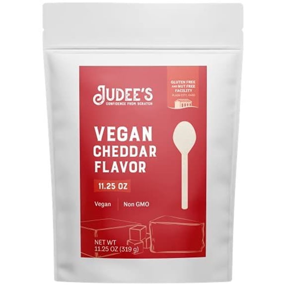 Judee’s Vegan Cheddar Flavor Powder 11.25oz - 100% Non-GMO, Vegan, Gluten-Free & Nut-Free - Great Dairy Cheese Powder Alternative, Use in Sauces, Seasonings, and Soups