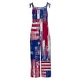 thumbnail image 5 of Dyegold Jumpsuits for Women Casual, Jumpsuit for Women Summer Loose Wide Leg Playsuit Independence Day USA Flag Square Neck Sleeveless Rompers Overalls, 5 of 5