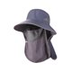 thumbnail image 5 of Sombrero de pescador con solapa para el cuello y cubrebocas para verano, jardín y ciclismo. Marina de guerra, 5 of 7