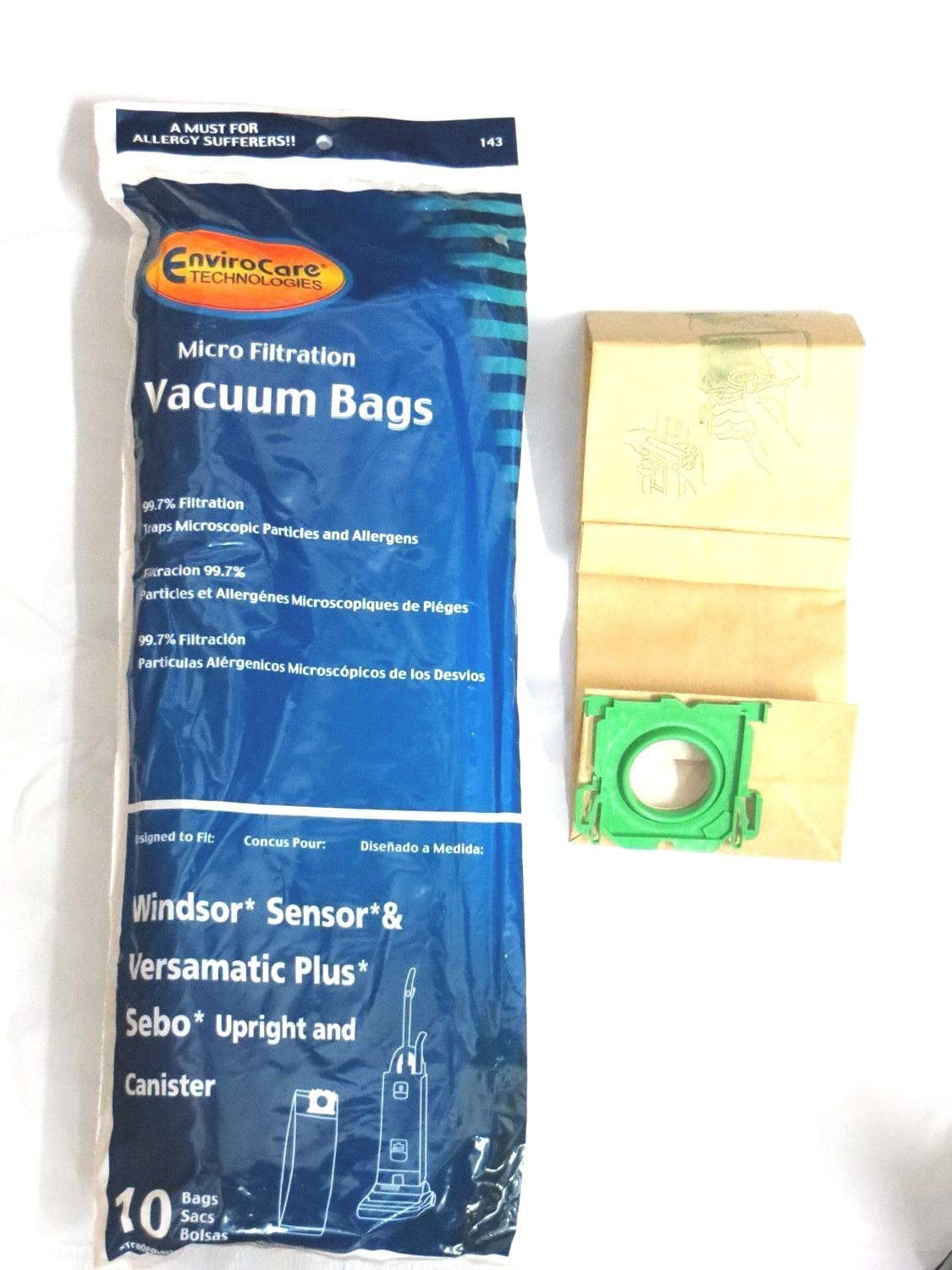 Pack/10 Bags Genuine Windsor Triple Check Microfilter Bag 5300 Sensor and Versa 