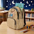 thumbnail image 3 of Yspwyqan Kids Backpack Set with Lunch Box and Pencil Case, Capybara Math 17 Inch 600D Polyester Bookbags for School Travel Hiking Daypack Ages 8-15, 3 of 7