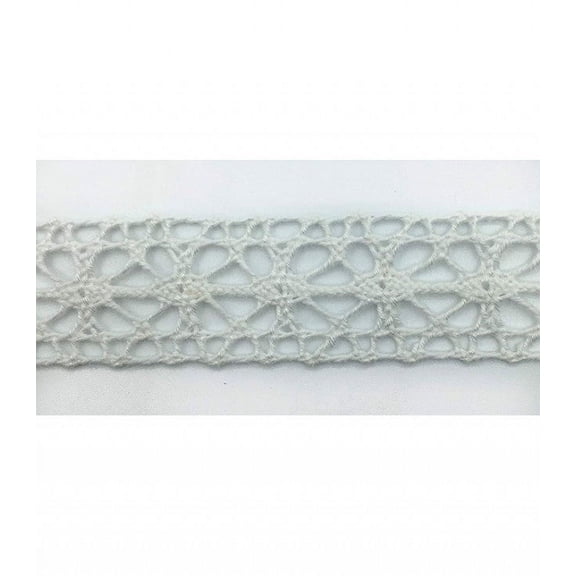 Trimplace White 7/8 Inch Cluny Star Insert - 12 Yards