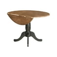 thumbnail image 4 of Solid Wood 42 in. Round Dual Drop Leaf Dining Table in Hickory/Washed Coal, 4 of 7
