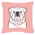 thumbnail image 2 of Checkerboard Print With Dog Fabric Decorative Pillow, 2 of 3