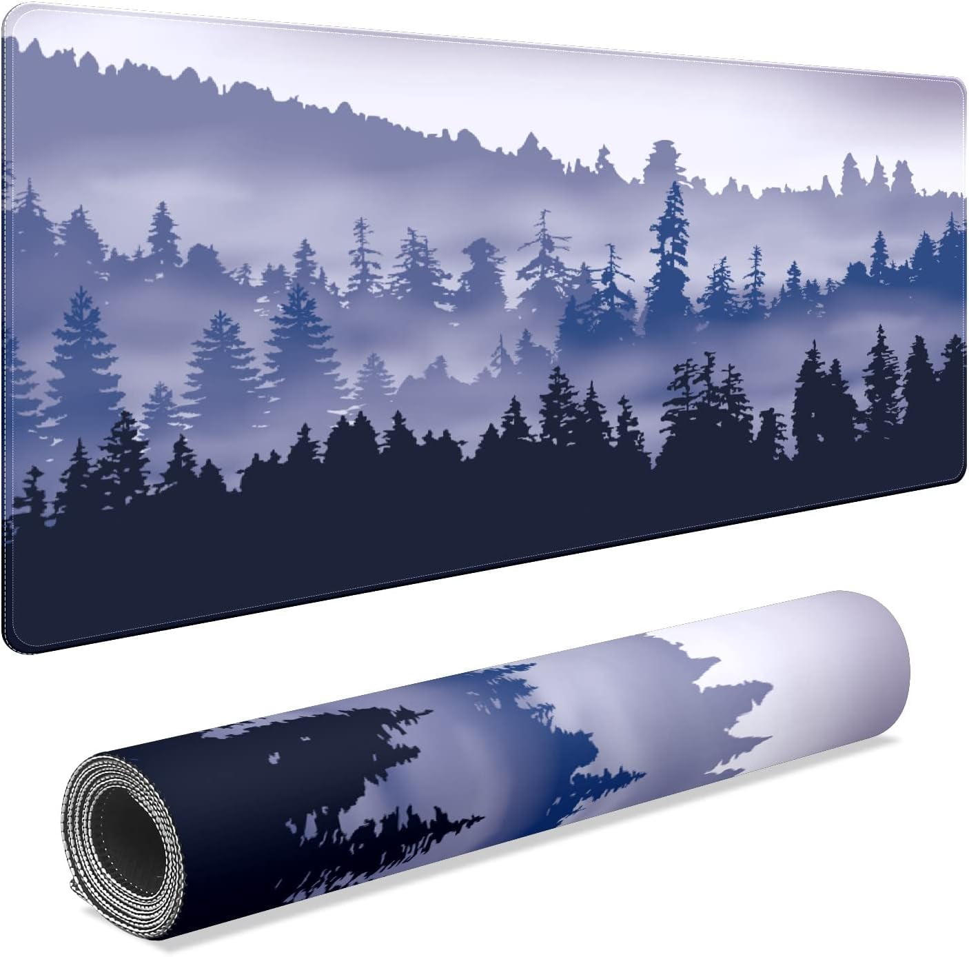 Forest Tree Desk Mat, Desk Accessory, Cute Workspace, Trendy Workspace, Trendy, 35.4x15.7in Large Gaming Mouse Pad, Cute Desk Topper, Pretty Desk Pad
