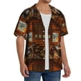 thumbnail image 2 of Kdxio Men'S Hawaiian Shirt For Men Short Sleeve Shirt Log Cabin Inside Summer Casual Holiday Beach Button Down T-Shirts, 2 of 5