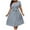 Blue, variant on Womens Dresses Plus Size Summer Print Midi Boho Dress for Curvy Women Casual Smocked Floral Long Beach Dresses for Women