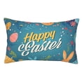 thumbnail image 1 of Fotbe Happy Easter Funda de Almohada Decorativa Estilo Occidental, Lujo en Algodón, Fundas para Almohadas King, Cojín Estampado para Decoración del Hogar-14"x20", 1 of 6