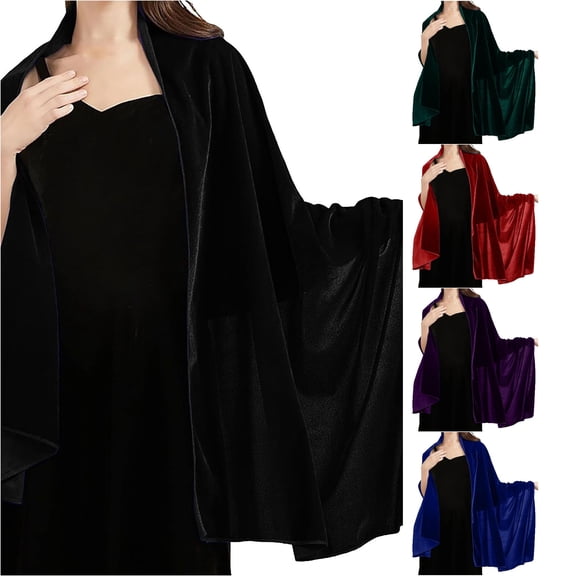 Women's Velvet Shawl and Wrap for Wedding Bridal Bridesmaid Outwear Evening Party Prom Dress Accessories Scarf Womens Wraps Shawls Wrap Scarf Shawl 1920s Headpiece Coat Dress for Women Shawl