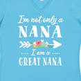 thumbnail image 4 of Inktastic I'm Not Only a Nana I'm a Great Nana with Flowers Women's V-Neck T-Shirt, 4 of 5