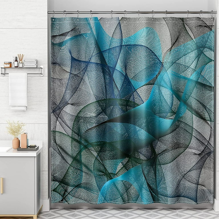 Shower Curtain, Fabric Shower Curtain Set with Hooks, Bath Curtain,  Waterproof Shower Curtain Liner, Elegant Modern Bathroom Accessories, 72 x  72