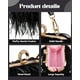 thumbnail image 4 of Bolso de mano Tessco para mujer, con plumas de avestruz, esponjoso, negro, 4 of 6