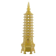 Pure Copper Wenchang Pagoda Car Decoration Office Home Chinese Style Desktop
