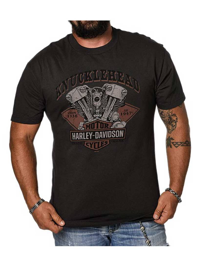 Harley-Davidson Mens Own the Road B&S Pocket Grey Short Sleeve T-Shirt 
