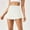 White, variant on Womens Skorts Skirts Tennis Trendy Green Solid Color Comfortable Mini Skirts for Women Athletic