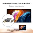 thumbnail image 3 of Adaptador compatible con HDMI 1080P Convertidor de macho a hembra compatible con HDMI de ángulo de 90 grados (Plata), 3 of 9