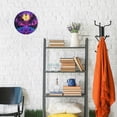 thumbnail image 4 of Yayeee 10" Wall Clock Battery Operated Quartz Round Silent Non-Ticking Home Decor, Purple Neon Road, 4 of 6