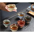 thumbnail image 3 of Juego de 6 vasos de chupito de soju coreano, tazas de porcelana, tazas de cerámica coreanas, accesorios para té, artículos para beber, cerámica artesanal (multicolor, diseño elegante)., 3 of 5