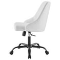 thumbnail image 3 of Computer Work Desk Swivel Chair, Fabric, Black White, Modern Contemporary Urban Design, Home Business Office Furniture, 3 of 9