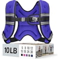 thumbnail image 1 of TEMOGU-Weighted Vest for Women & Men with Reflective Stripe and Adjustable Buckle, Comfortable & Durable Rucking Vest for Walking, Running & Strength Training, 10LBS-Purple, 1 of 4