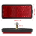 thumbnail image 2 of Unique Bargains 6 Pair M5x0.8 Red Rectangle Universal Screw Mount Reflective Warning Reflector for Motorcycle Bicycle 56mm Length, 2 of 5