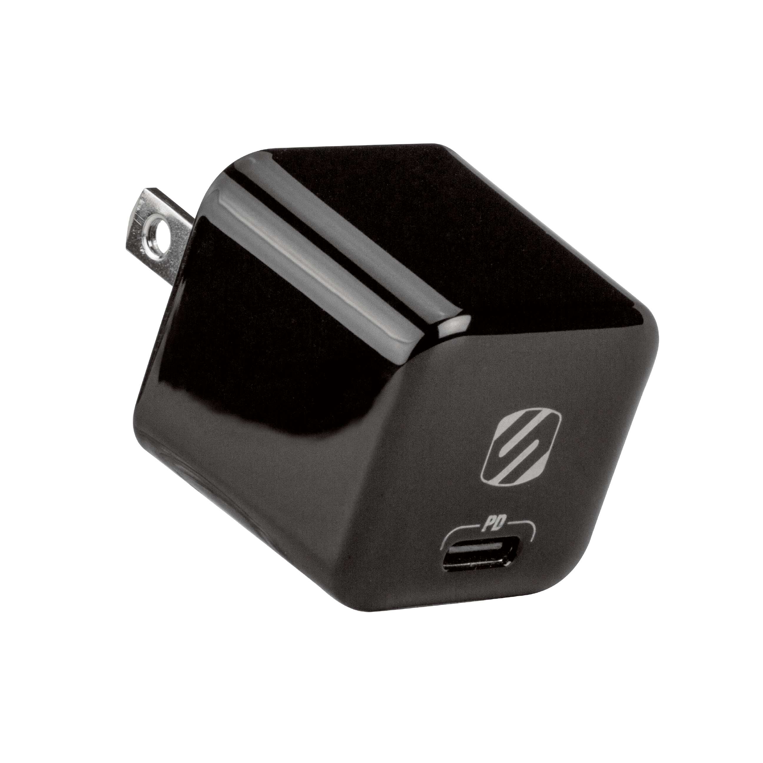 Scosche HPDC8M-SP PowerVolt 18W Mini Cube USB-C Fast Charger - Black