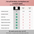 thumbnail image 5 of 90th Birthday Party Invitations – Rose Gold & Silver Confetti Design, Fill-In Cards with Envelopes, 5x7 Size, Set of 20, 5 of 9