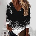 thumbnail image 2 of Noël Femmes Sweat-Shirt Imprimé Mode Pullover Col Rond Chaud Pull Long Sleeve Fermeture Cardigan Mi Longueur Veste Vacances Xmas Outwear, 2 of 4