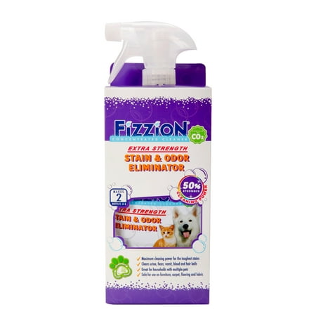 Fizzion Extra Strength Pet Stain & Odor Remover 23oz Empty Spray Bottle 2 Refills (Makes (Best Product To Remove Pet Stains From Carpet)