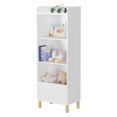 thumbnail image 6 of Kids 4-Tier Bookcase,Children's Bookshelf,Toy Storage Cabinet Organizer for Children's Room,Playroom,Bedroom,Living Room,White, 6 of 7