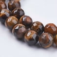 thumbnail image 3 of 1Strand Natural Tiger Eye Round Bead Strands Faceted 8mm Hole: 1mm DIY, 3 of 3