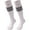 Black Stripe+white, variant on (Price/2 pairs)TOPTIE 2 Pack Classic Triple Stripes Tube Socks, Football Soccer Knee High Socks for Sports and Daily Use-White Stripe+Black