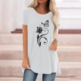 thumbnail image 2 of Pompotops Chemises Mode Décontractée pour Femmes Manches Courtes Tee-Shirt Ample Tunique Blouse, 2 of 4