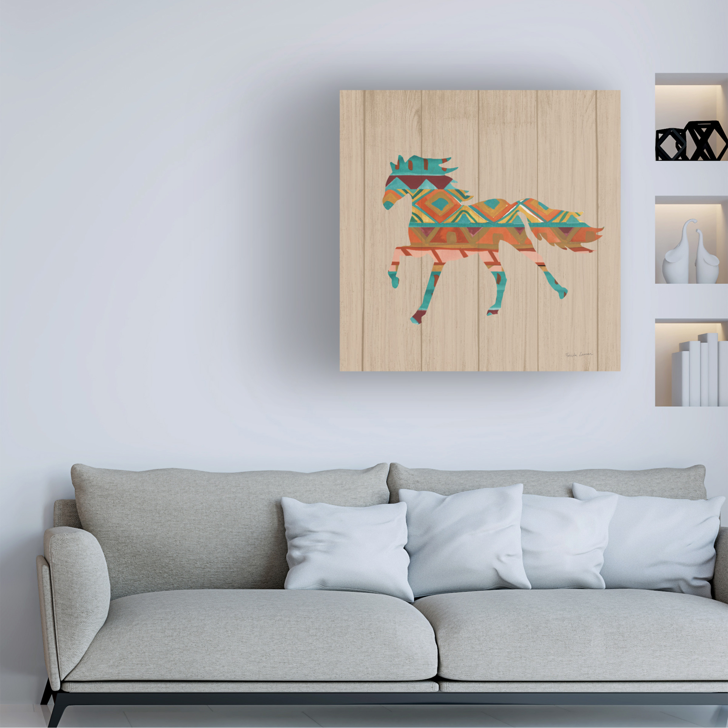 Trademark Fine Art 'Southwestern Vibes IV on Walnut' Canvas Art by Farida Zaman