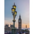 thumbnail image 2 of Frank, Assaf 15x18 Black Ornate Wood Framed with Double Matting Museum Art Print Titled - Street lamp with Big Ben, London, UK, FTBR-1919, 2 of 4