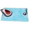 Ceramic Sushi Plate Shark Shape Rectangle Cheese Board Dining Table Decoration for Home Restaurant