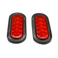 thumbnail image 3 of 2Pcs 6 LED Trailer Truck Stop/Turn/Tail Brake Lights 6" Oval Sealed Mount Red, 3 of 7