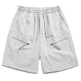 thumbnail image 4 of TEAJOPSUU Men's Cargo Shorts Drawstring Waist Cargo Shorts with Multi-Pocket Design Quick Dry and Sweat-Wicking Features Beige, 4 of 8