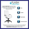 thumbnail image 4 of Flash Furniture Hansel High Back White LeatherSoft Executive Swivel Ergonomic Office Chair with Memory Foam Padding and Arms, 4 of 13