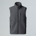 thumbnail image 7 of Fleece Vest Mens Fuzzy Full Zip Jacket with 3 Pockets Sleeveless Soft Warm Sherpa Waistcoat Winter Outerwear (L, Gray), 7 of 7