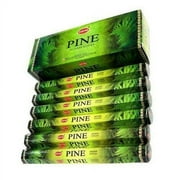Pine - Box of Six 20 Stick Hex Tubes - HEM Incense Hand Rolled In India