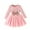Pink, variant on Sngxgn Girl's Puff Long Sleeve High Waist A Line Short Dress(Pink,6Y)