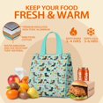 thumbnail image 5 of Dachshund Dog and Pizza Insulated Lunch Bag for Women & Adults,Large Portable Soft Cooler Lunch Bag,Thermal Food Storage Tote with Pearl Cotton,8.66L,8.75x5.75x9.5 Inch, 5 of 6